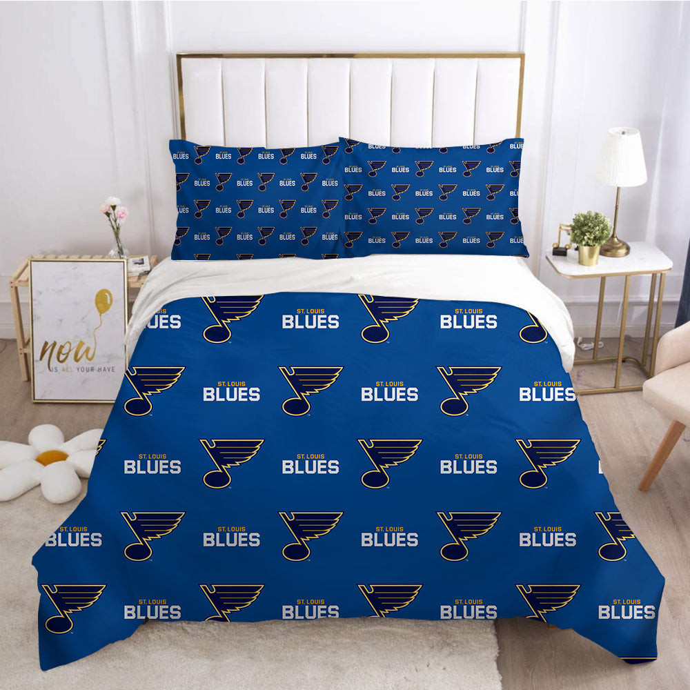 St. Louis Blues Hockey League 3D Printed Duvet Cover Quilt Cover Pillowcase Bedding Set Bed Linen Home Decor