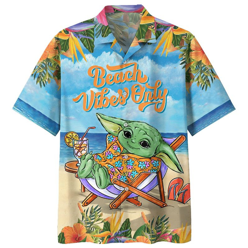 Star War Disney Baby Yoda Beach Vibes Only Hawaiian Shirt