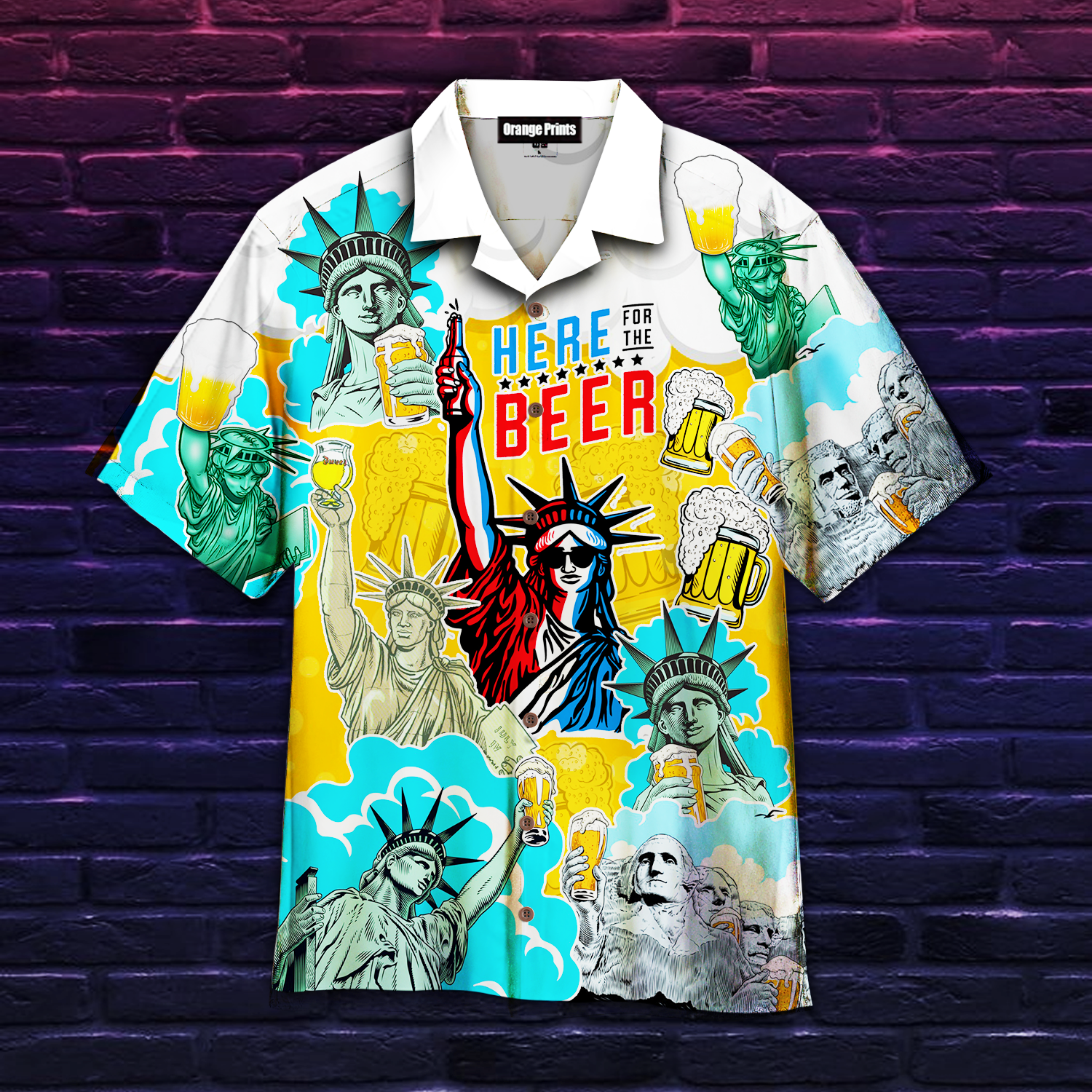 Statue Liberty Holding A Beer Hawaiian Shirt