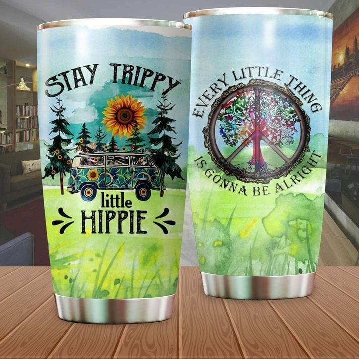 Stay Trippy Little Hippie Tumbler