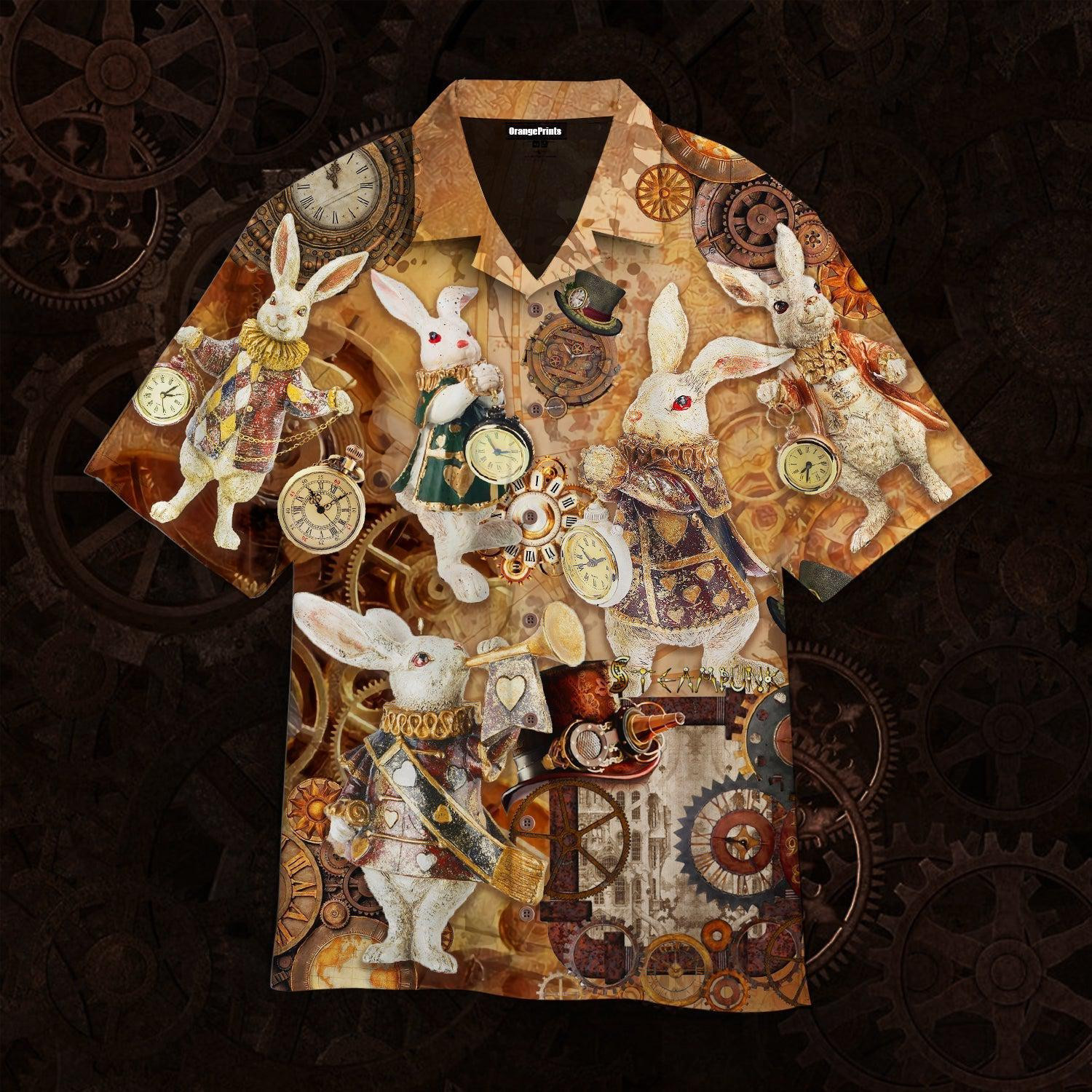 Steampunk Bunny Hawaiian Shirt