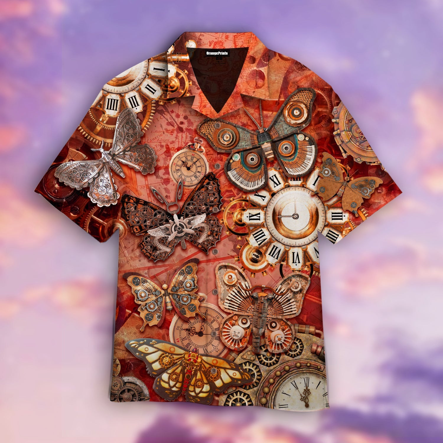 Steampunk Butterfly Hawaiian Shirt