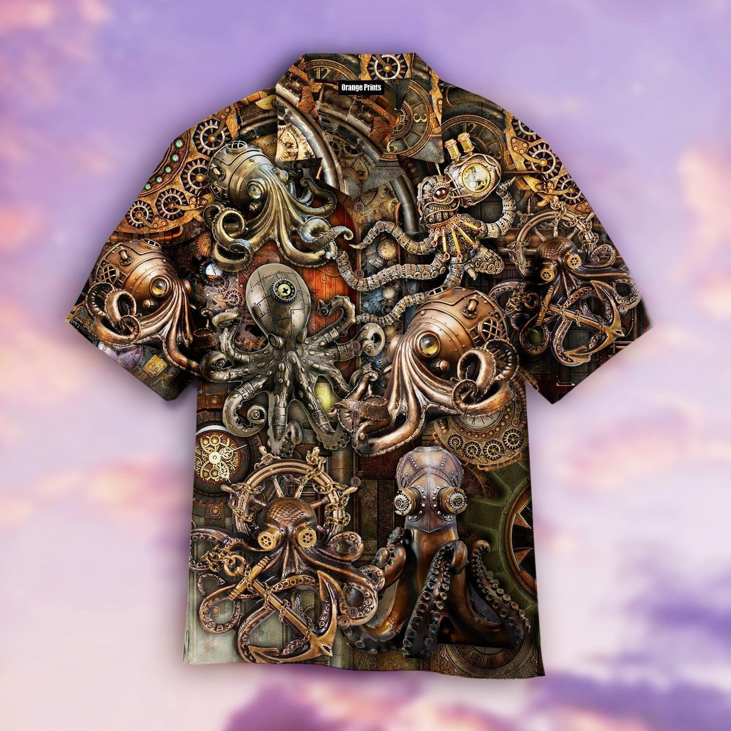 Steampunk Octopus Hawaiian Shirt