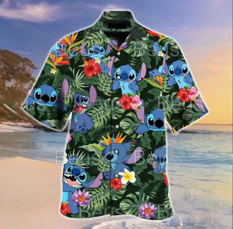 Stitch Cartoon Lilo And Stitch Hot Summer Hawaiian Shirt