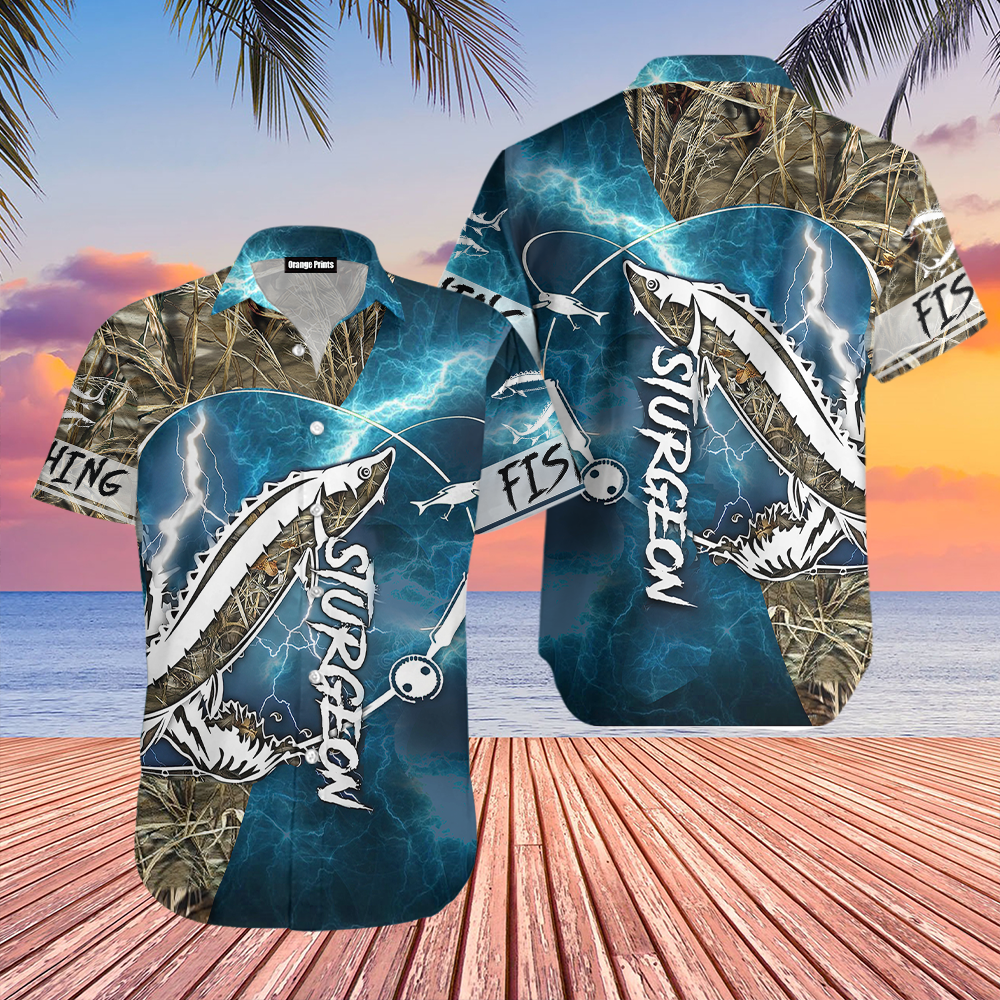 Sturgeon Fishing Hawaiian Shirt