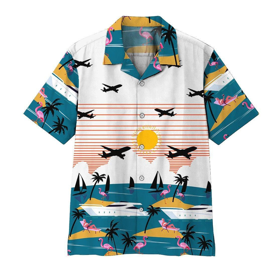 Summer Beach Flamingo Hawaiian Shirt