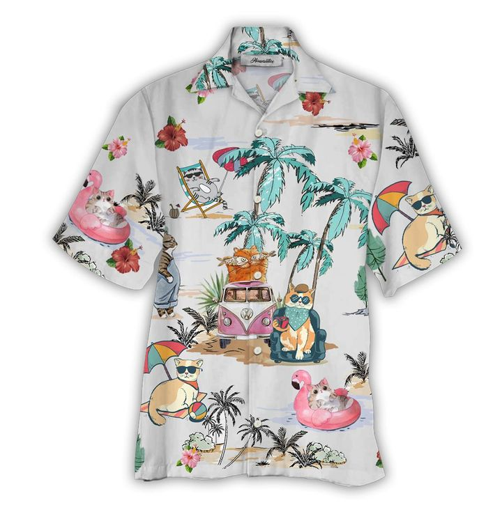 Summer Cat Hawaiian Shirt