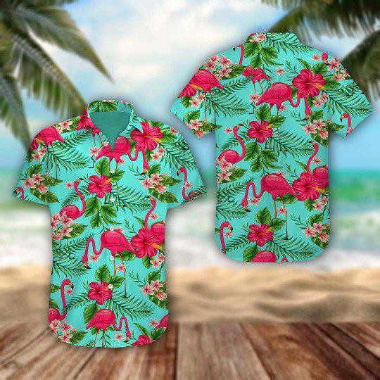Summer Flamingo Hawaiian Shirt