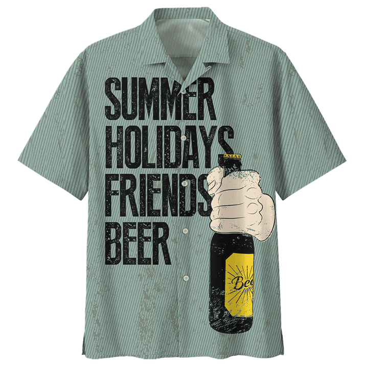 Summer Holidays Friends Beer Hawaiian Shirt