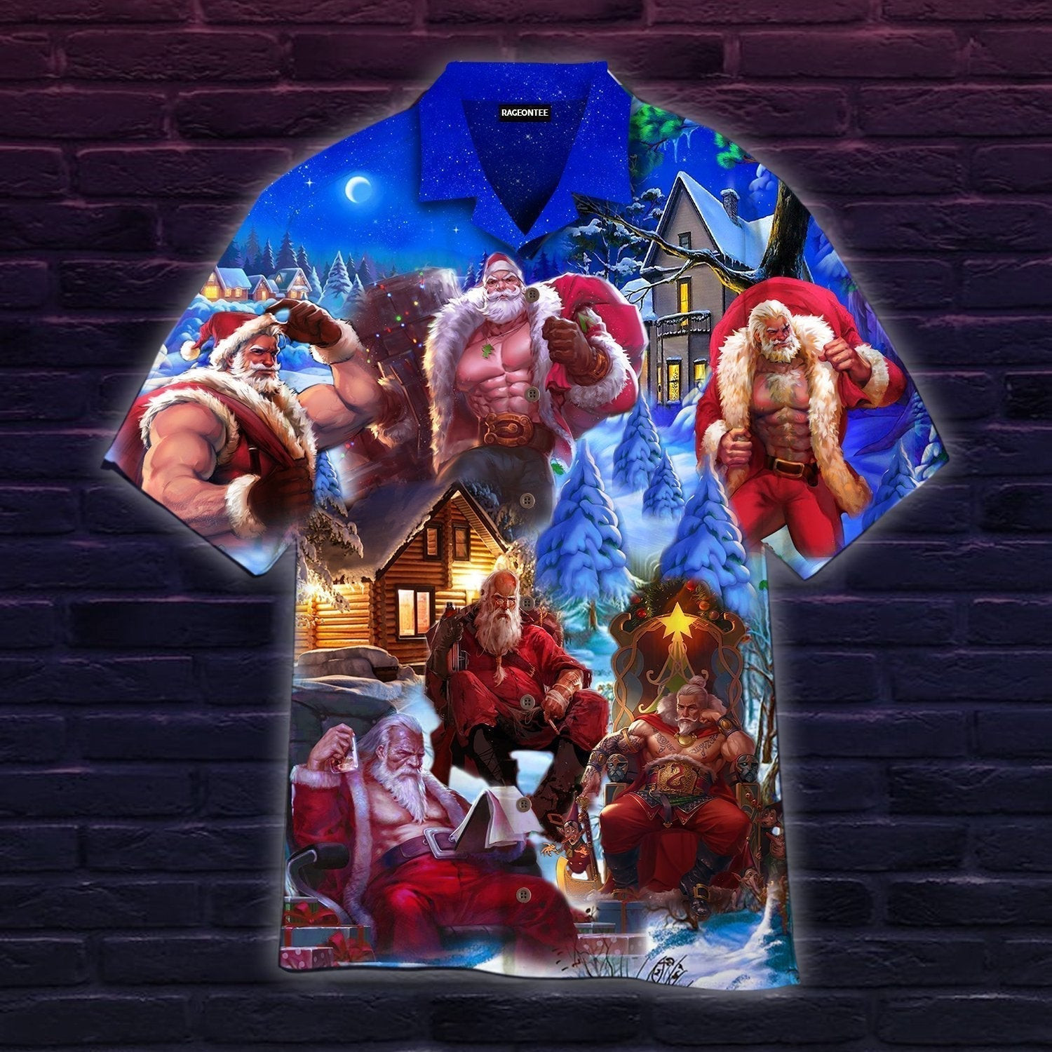 Superhero Santa Claus Will Come And Save You On Christmas Night Hawaiian Shirt