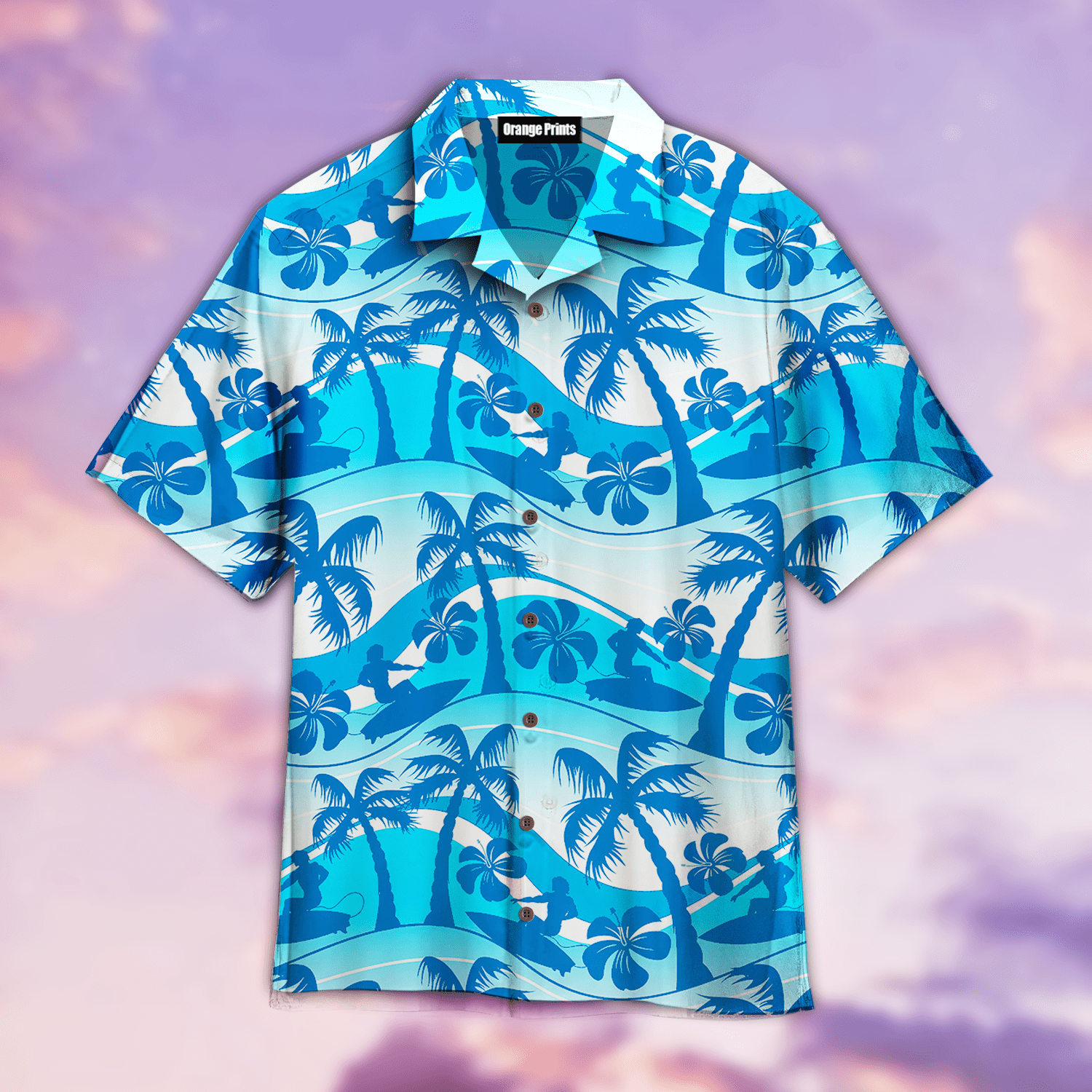 Surfer Palm Tree Hawaiian Shirt