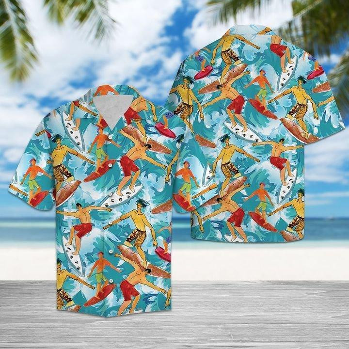 Surfing Hawaiian Shirt