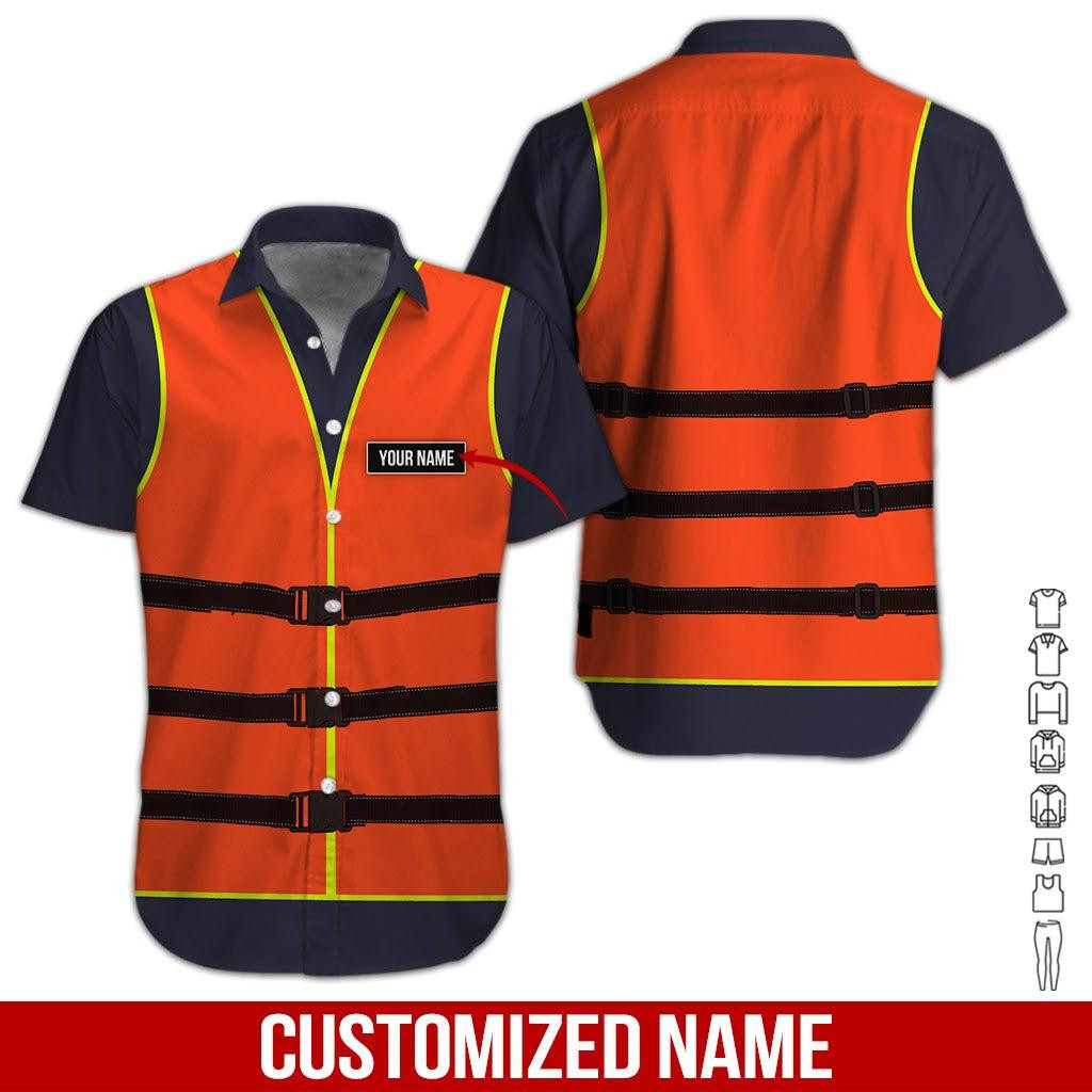 Swimming Life Jacket Name September Guy Personalized Hawaiian Shirt
