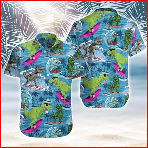T-rex Hawaiian Shirt