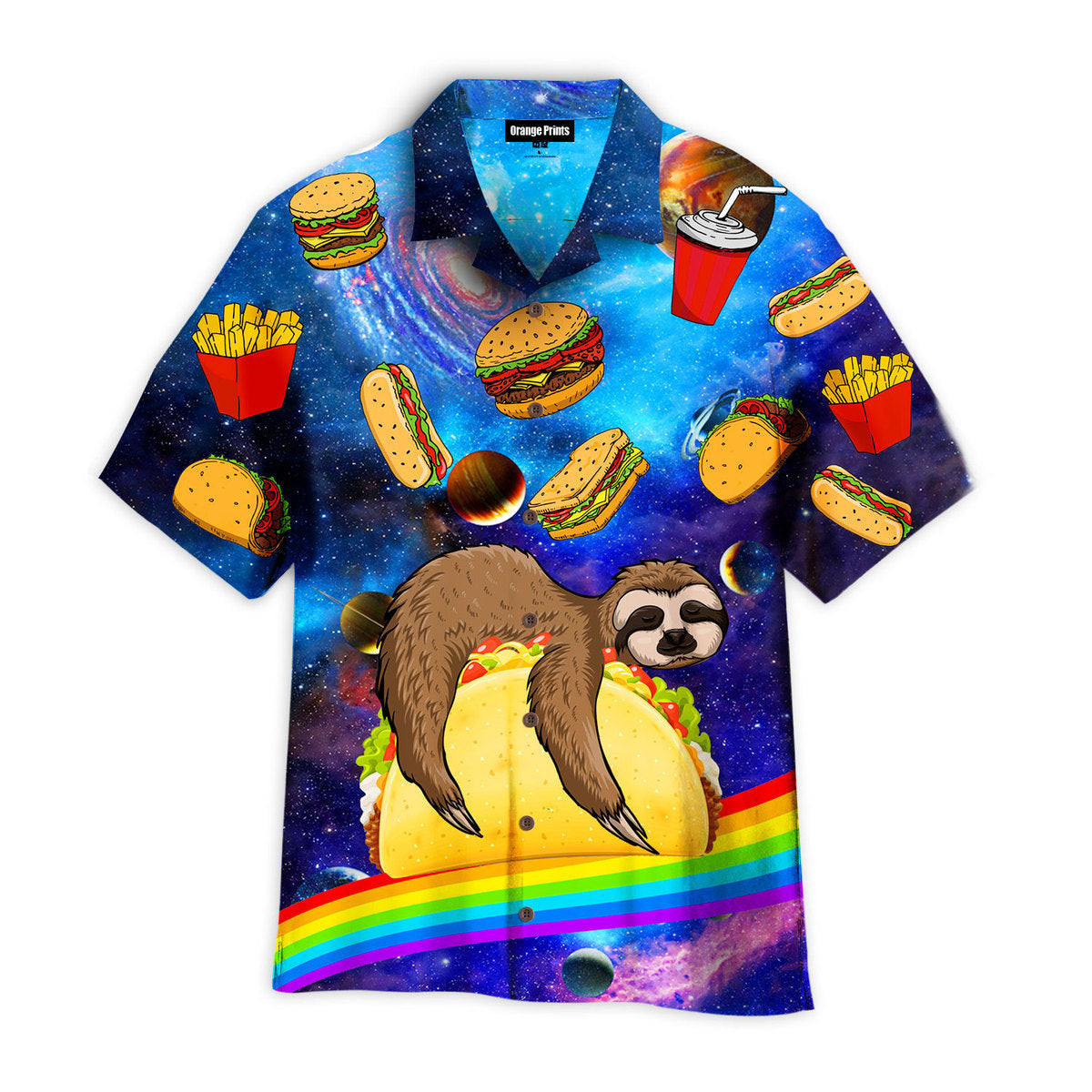 Taco Sloth Amazing In Galaxy Hawaiian Shirt