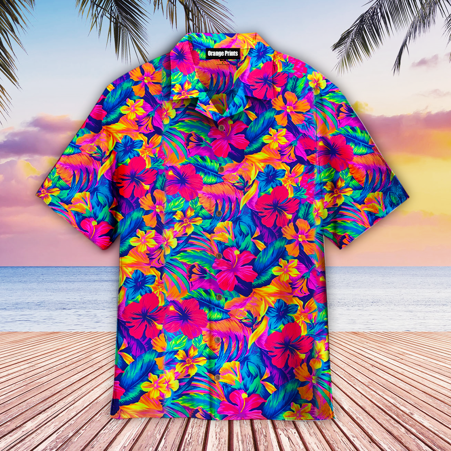 Tahitian Floral Flower Hawaiian Shirt