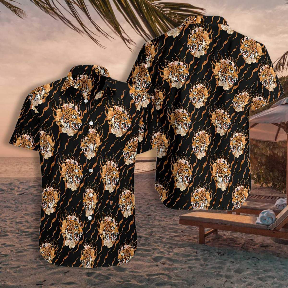 Tattoo Style Tiger Hawaiian Shirt