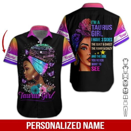 Taurus Girl Personalized Hawaiian Shirt