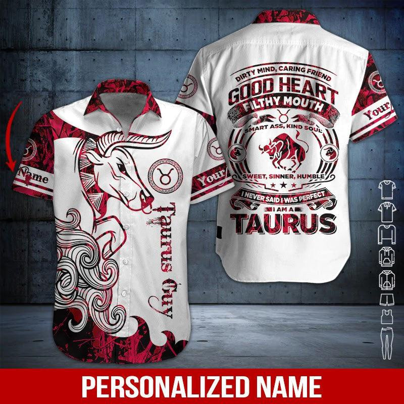 Taurus Guy Personalized Hawaiian Shirt