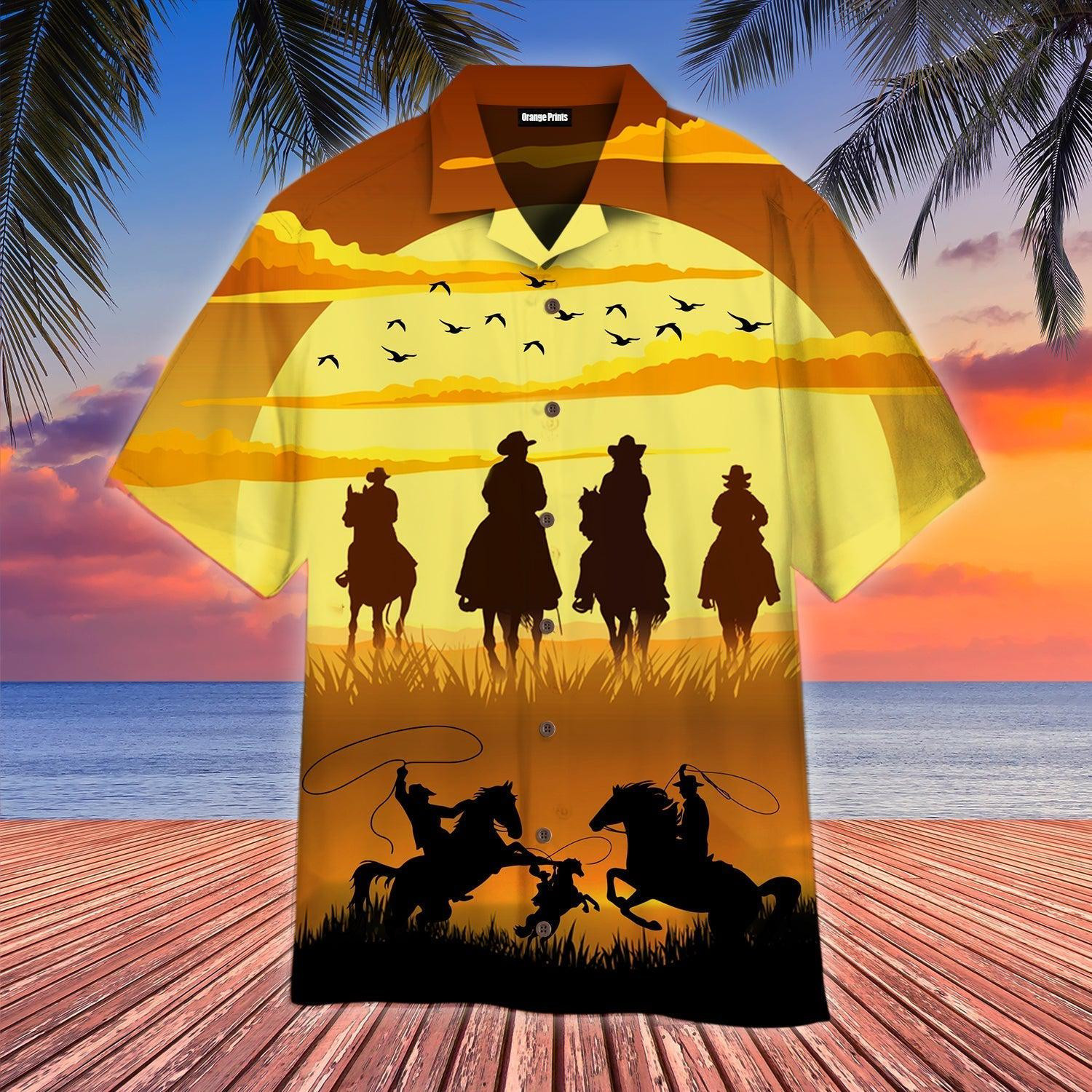 Team Roper Cowboy Hawaiian Shirt