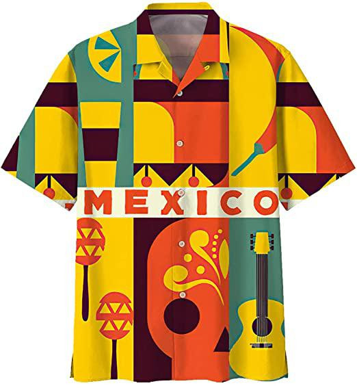 Tequila Mexico Music Instrument Art Tropical Hawaiian Shirt