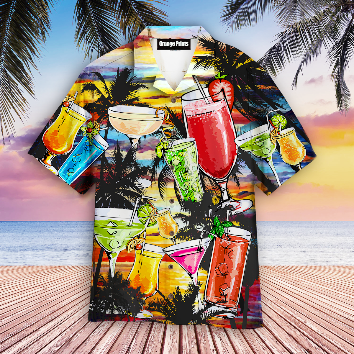 Tequila Style Sunset Hawaiian Shirt