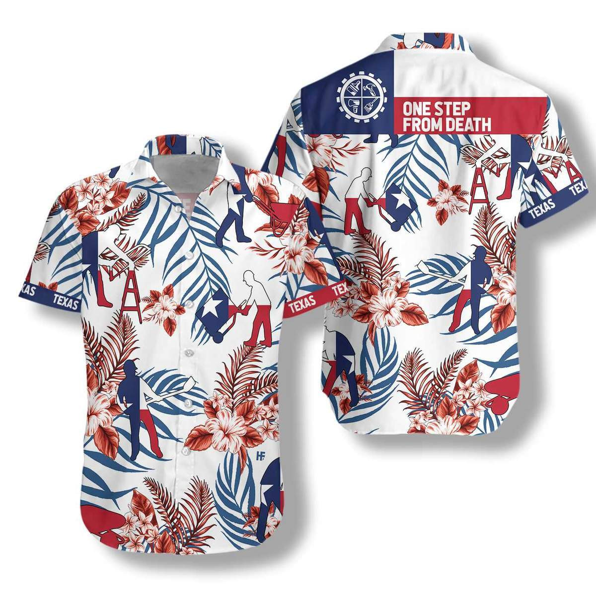 Texas Construction Worker Hawaiian Shirt