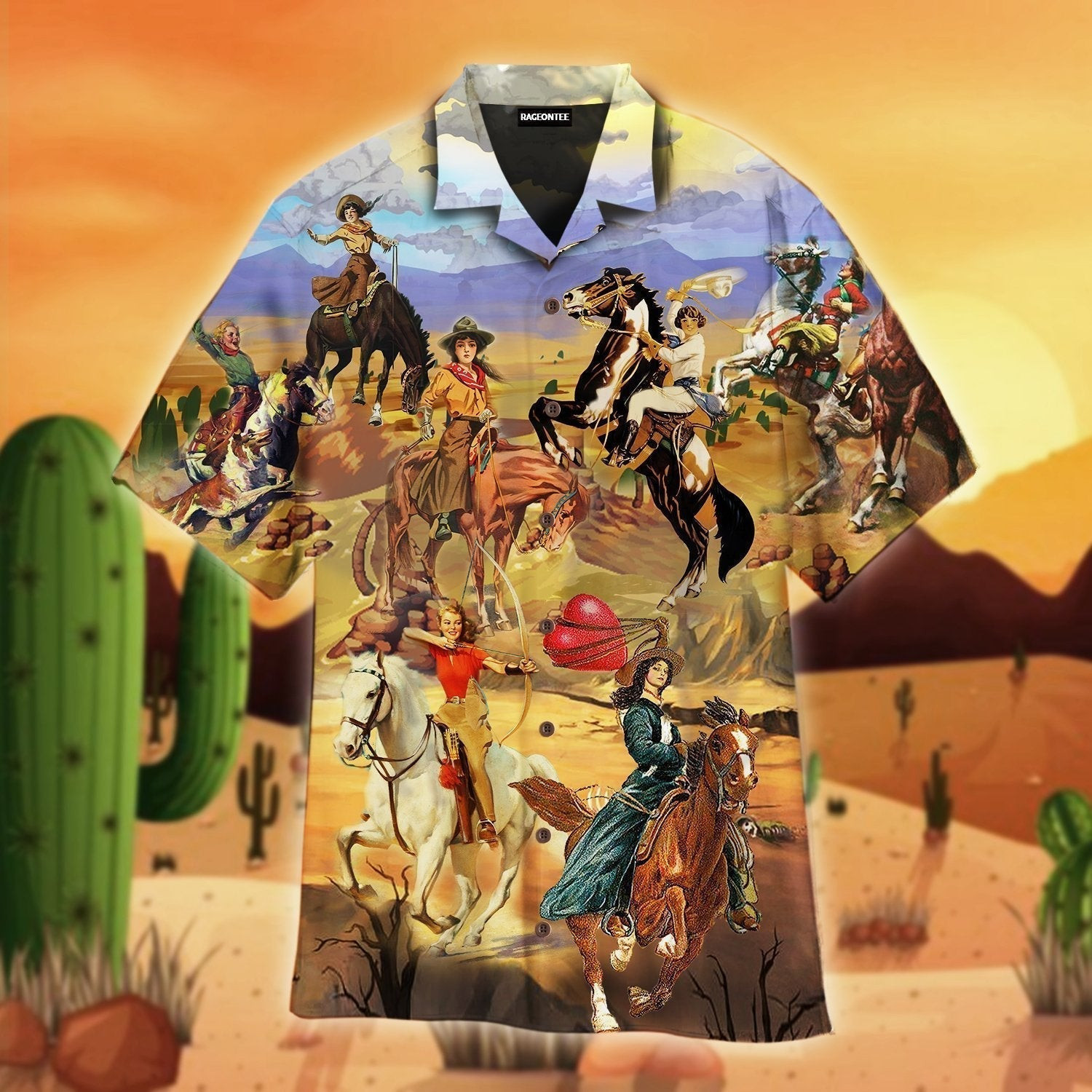 Texas Cowgirls Hawaiian Shirt