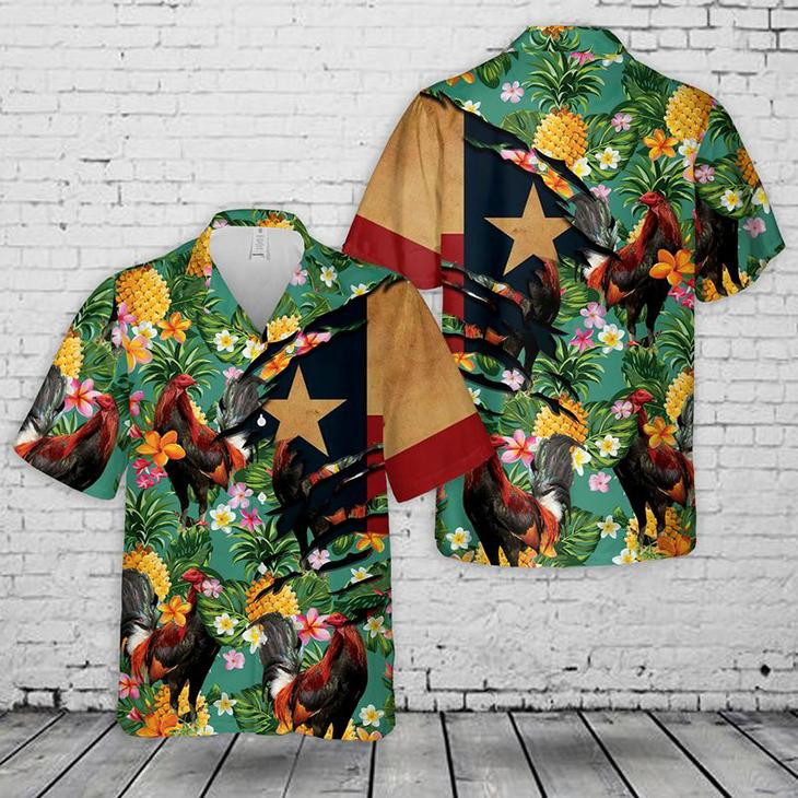 Texas Rooster Hawaiian Shirt