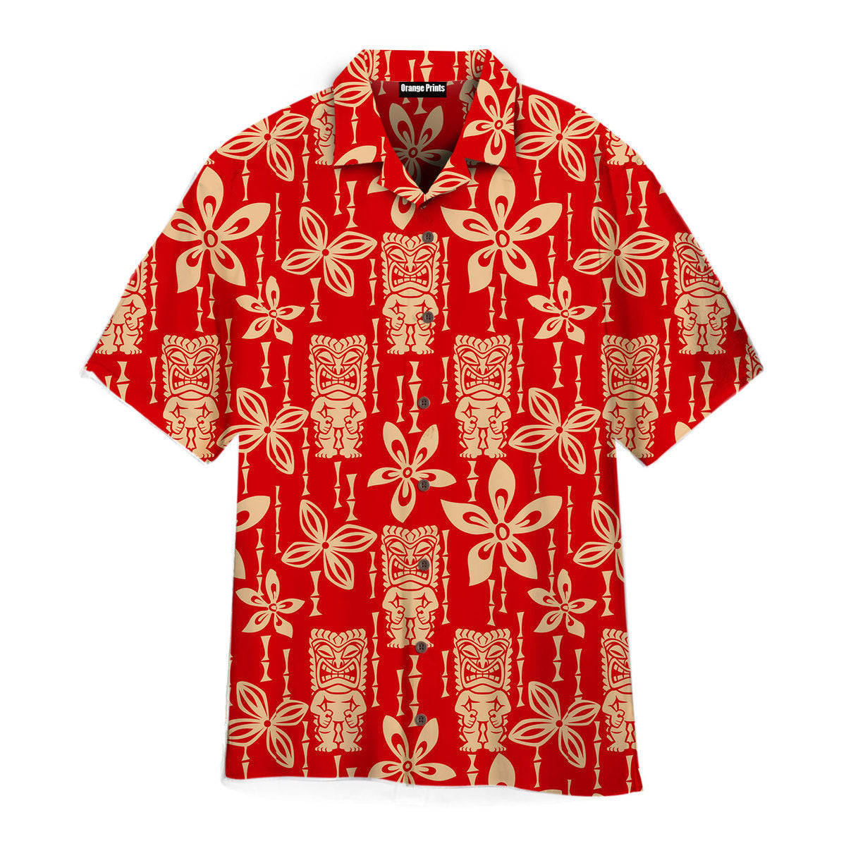 Tiki Tapa Pattern Hawaiian Shirt