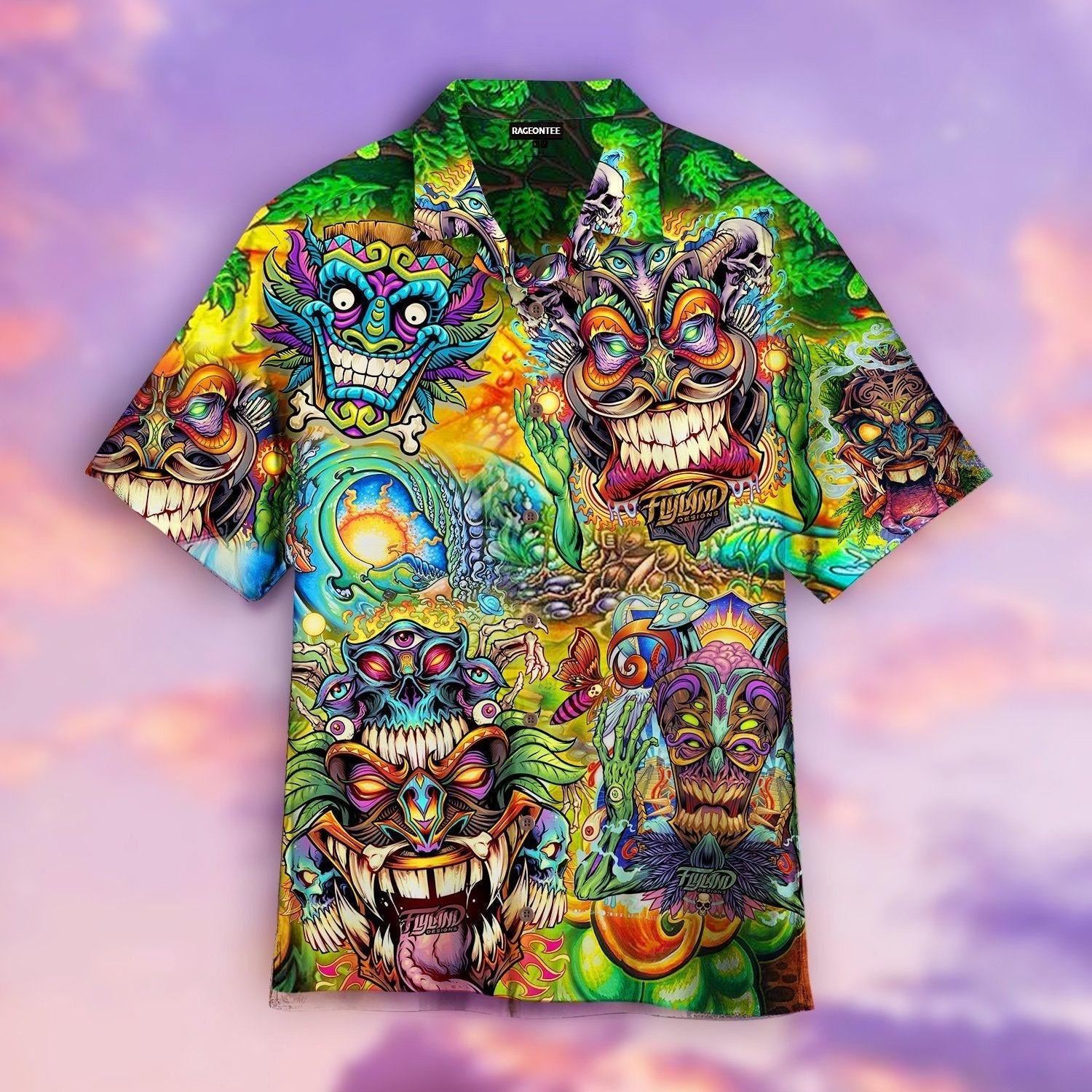 Tiki Tiki Hippie Hawaiian Shirt