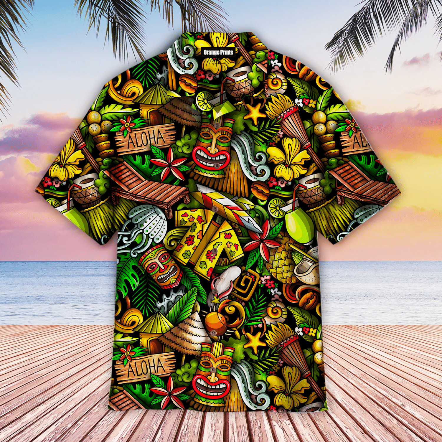 Tiki Tropical Beautiful Aloha Hawaiian Shirt