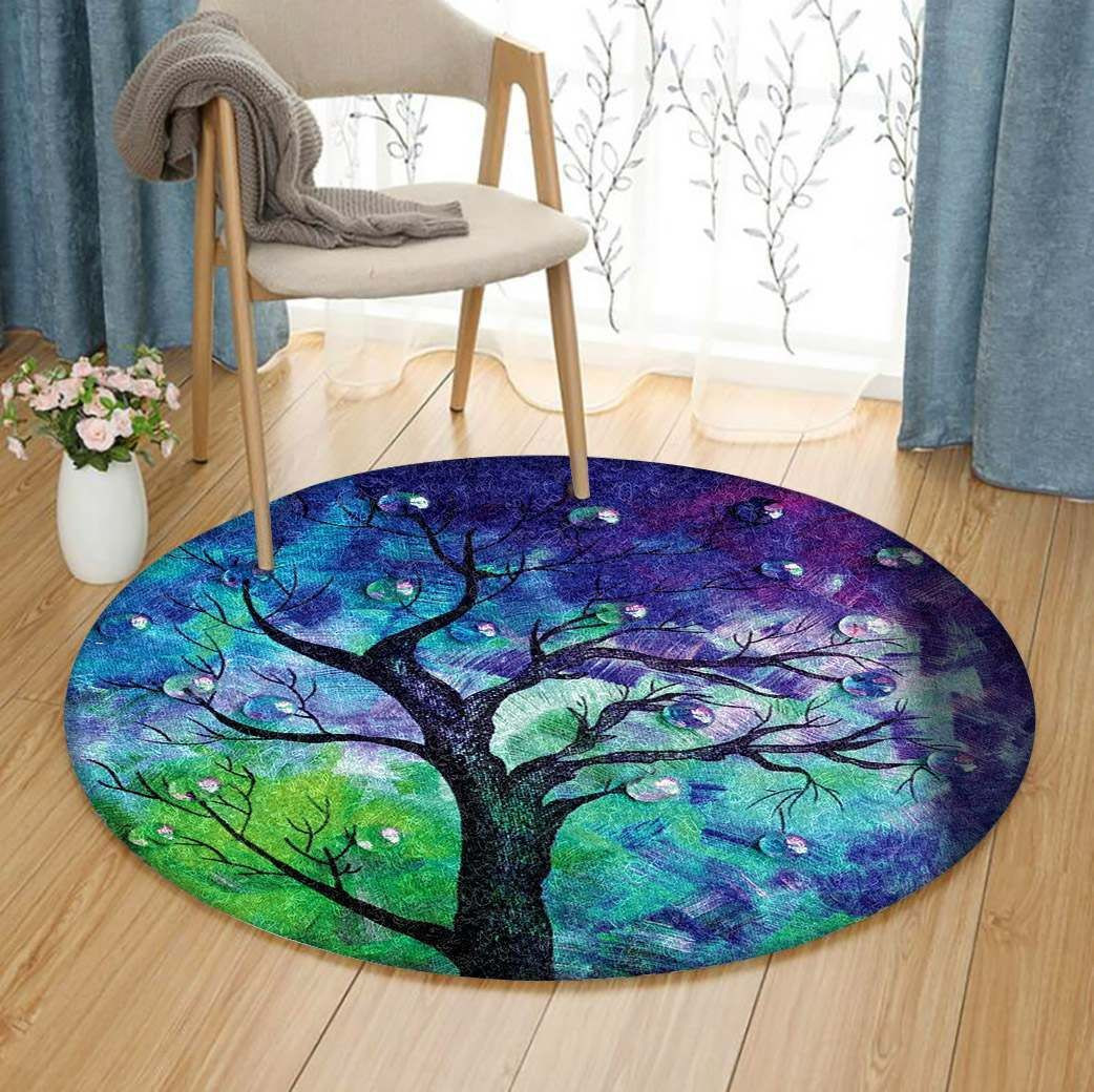 Tree Of Life Round Rug Carpet Bedroom Livingroom Home Decor