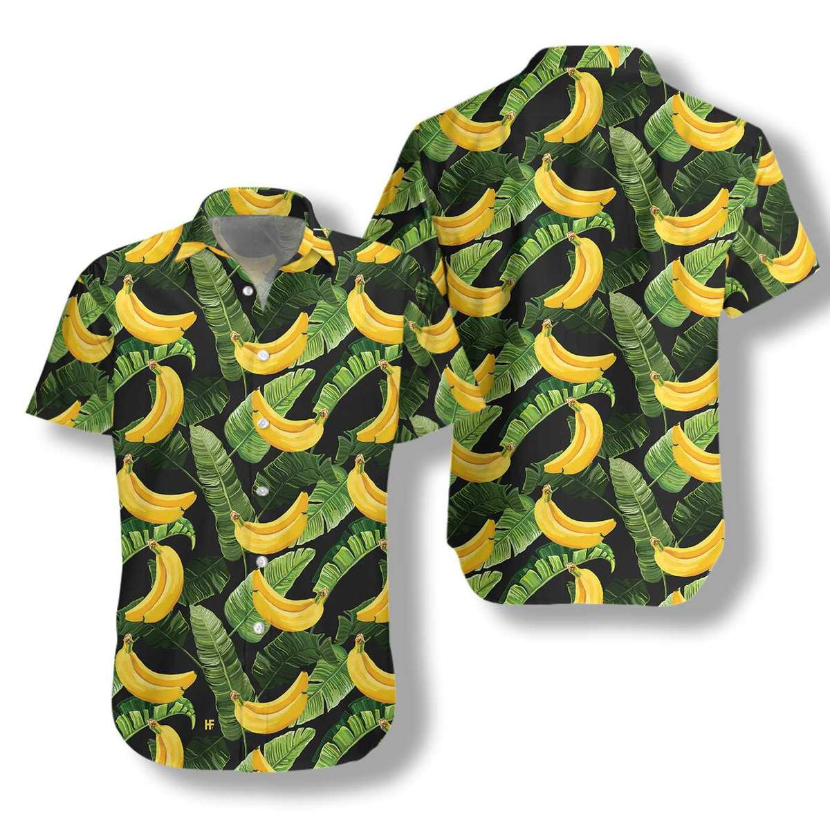 Tropical Banana Leaves And Banana Hawaiian Shirt