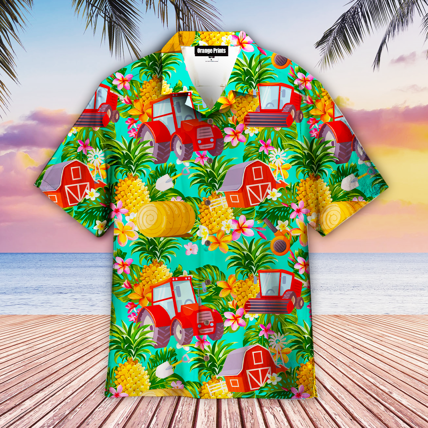 Tropical Pineapple Farmer Hawaiian Shirt