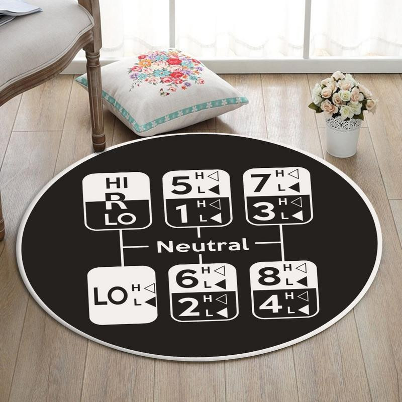 Truckdriver Round Rug Carpet Bedroom Livingroom Home Decor