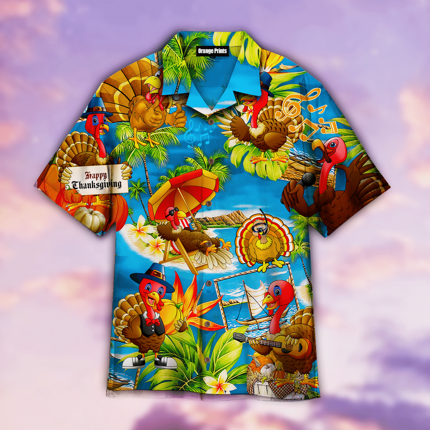 Turkey Happy Thanksgiving Hawaiian Shirt