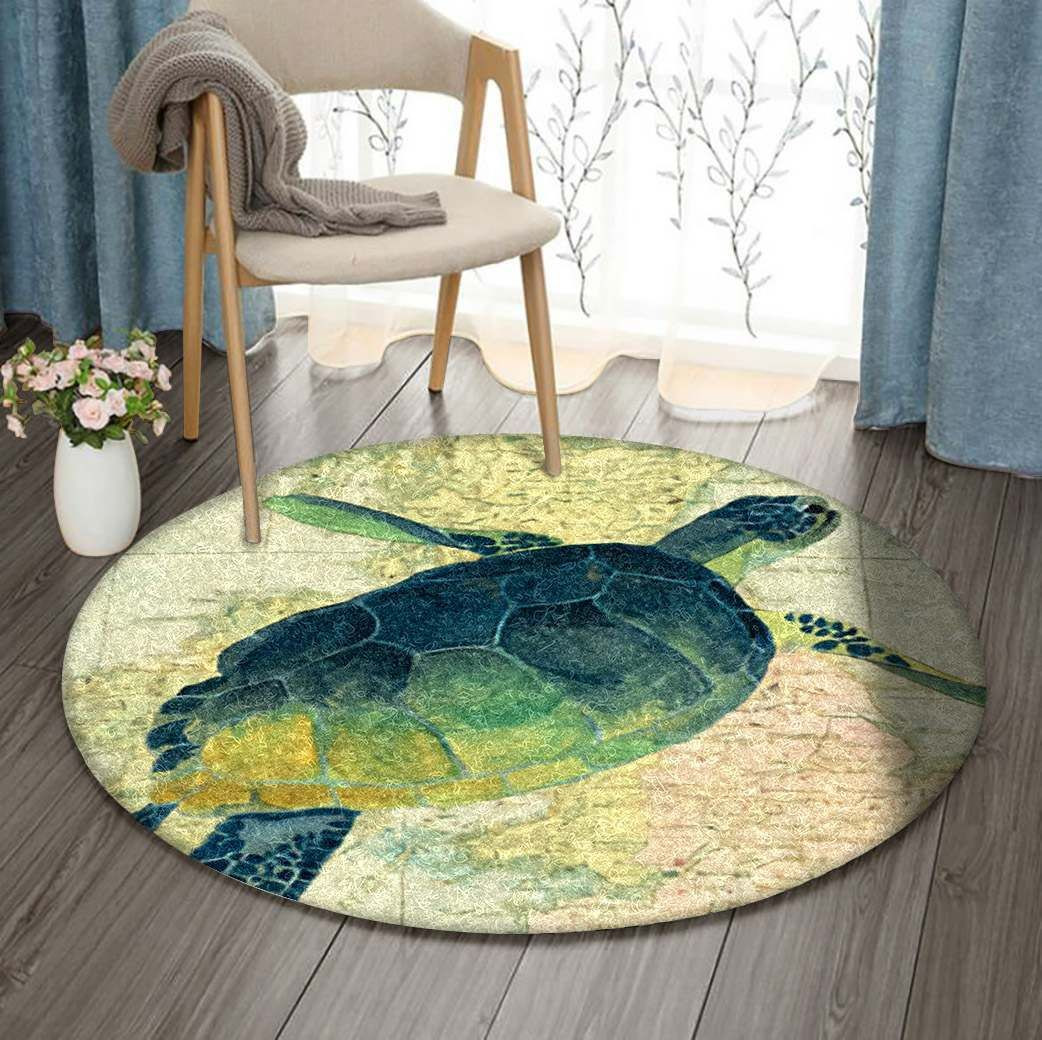 Turtle Round Rug Carpet Bedroom Livingroom Home Decor