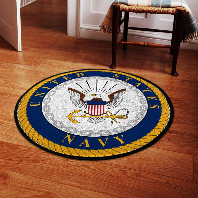 United States Us Navy Round Rug Carpet Bedroom Livingroom Home Decor