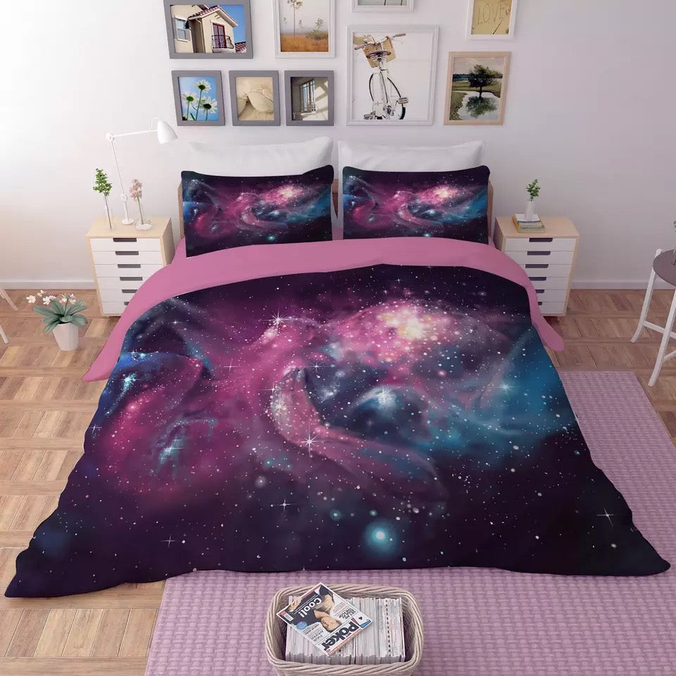 Universe Outer Space Themed Galaxy #14 Duvet Cover Quilt Cover Pillowcase Bedding Set Bed Linen Home Decor