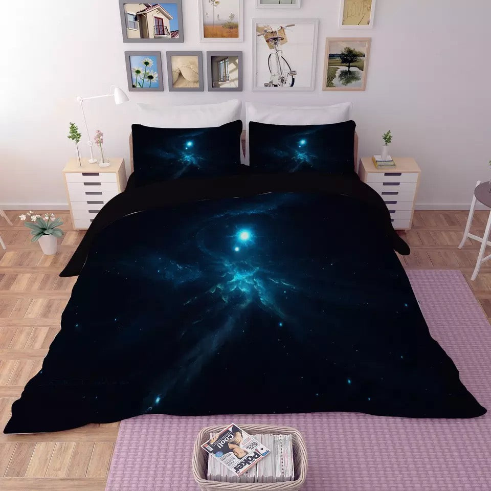 Universe Outer Space Themed Galaxy #7 Duvet Cover Quilt Cover Pillowcase Bedding Set Bed Linen Home Decor