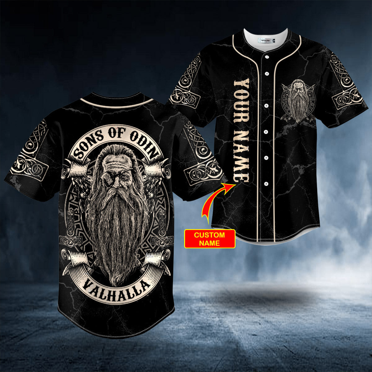 Viking Son Of Odin Valhalla Viking Personalized Baseball Jersey