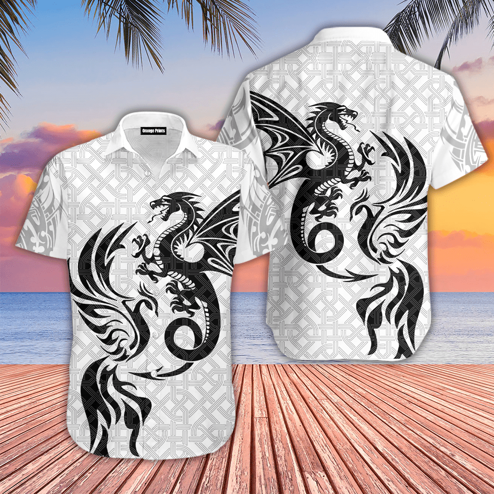 White Dragon Hawaiian Shirt
