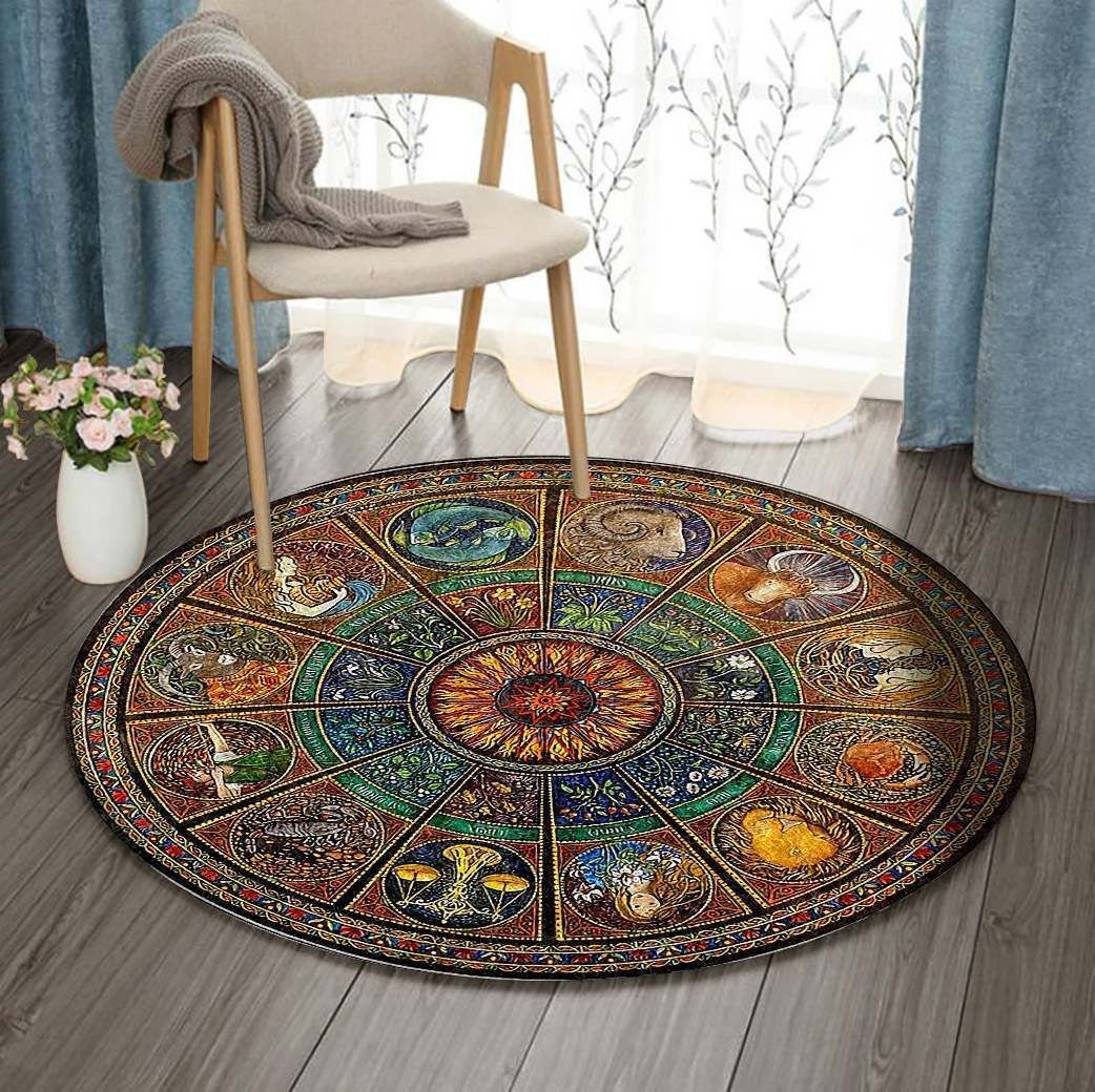 Zodiac Round Rug Carpet Bedroom Livingroom Home Decor